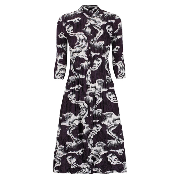 Alquema Nehru Coat Dress - STORM