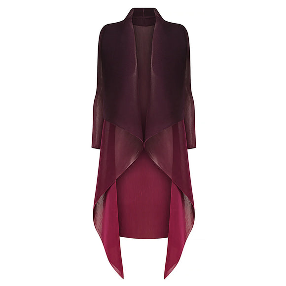 Alquema Long Collare Coat - MULBERRY