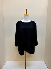 CUT LOOSE Rayon Parachute Pocket Pullover - 6217943 - BLACK