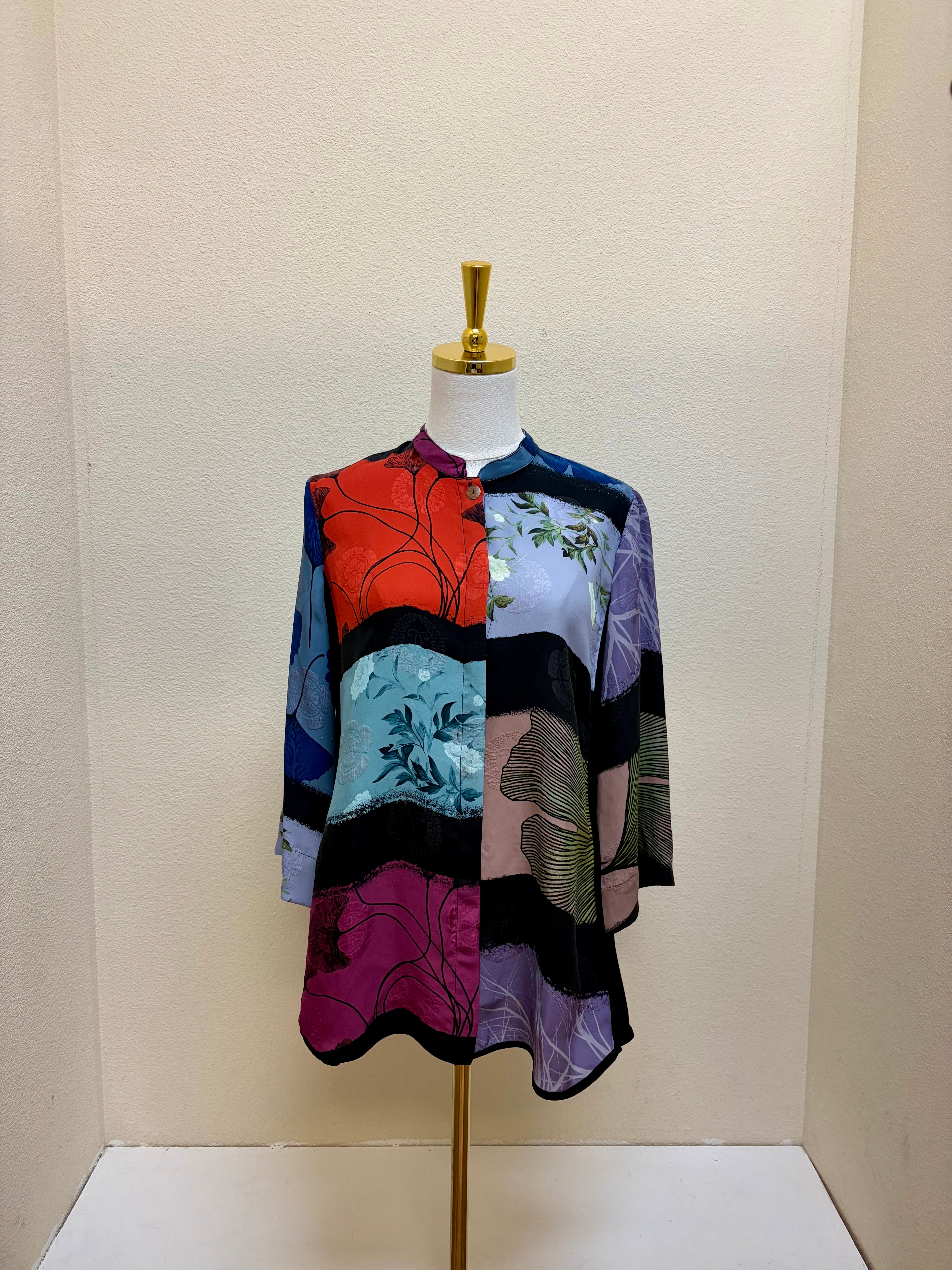 Citron "Gingko Leaves Cheerful" Silk Blouse - 2030GLC