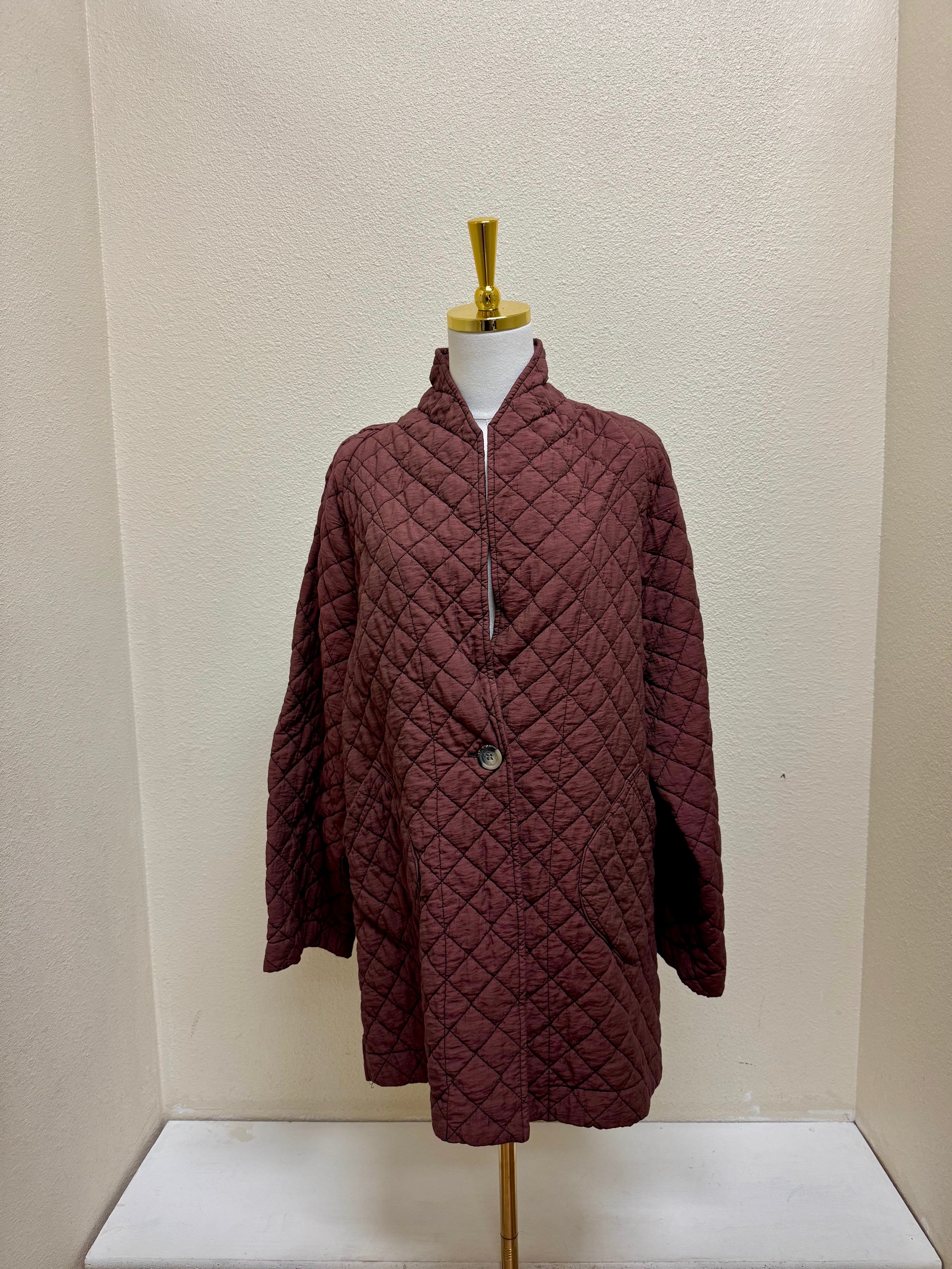 CUT LOOSE Quilted Parachute Side Slit Coat - 6598775