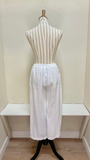 Fenini Button Crop Pant - C45315 - WHITE