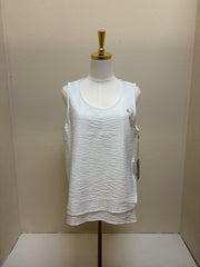 Habitat Soft Jacquard Button Layered Tank - 30710 - WHITE - M ONLY