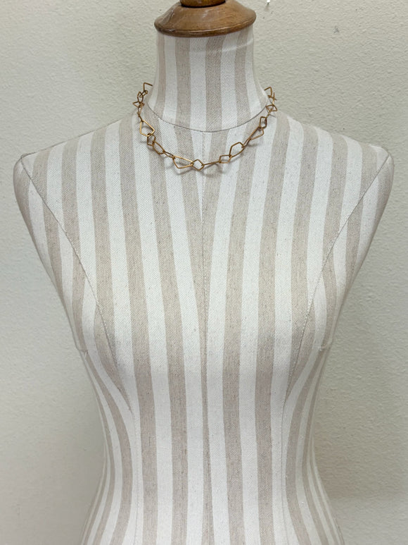 MANJUSHA Gold Irregular Link Chain Necklace