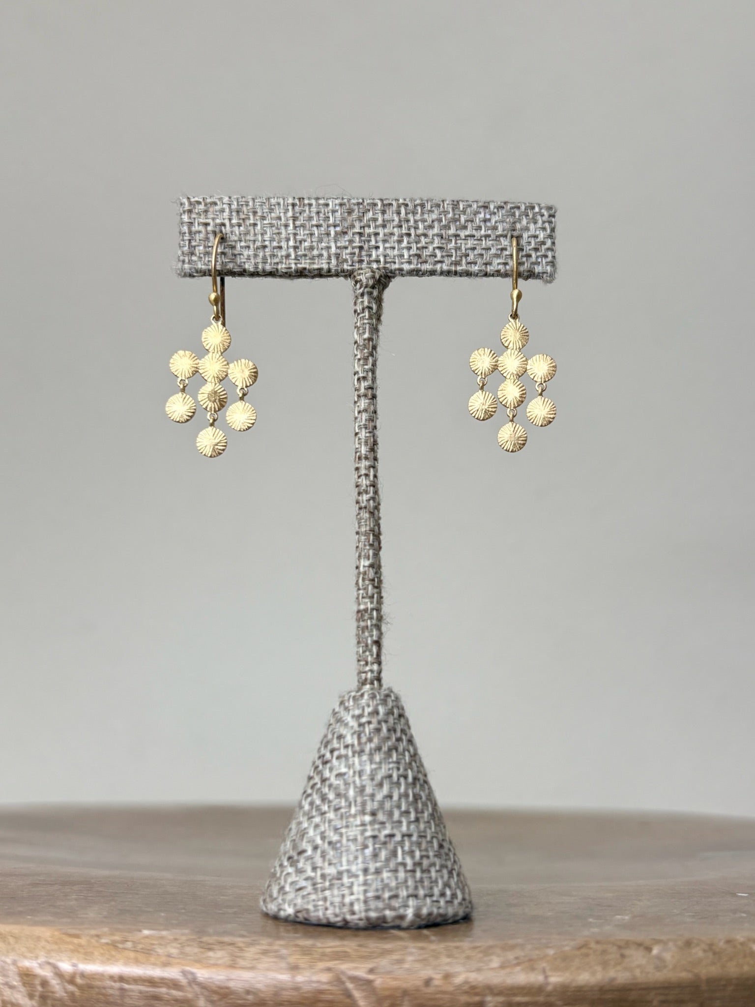 MANJUSHA Gold Lotus Chandelier Earrings - E5797