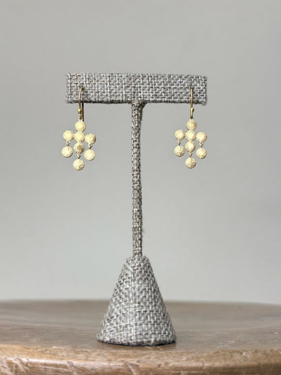 MANJUSHA Gold Lotus Chandelier Earrings - E5797