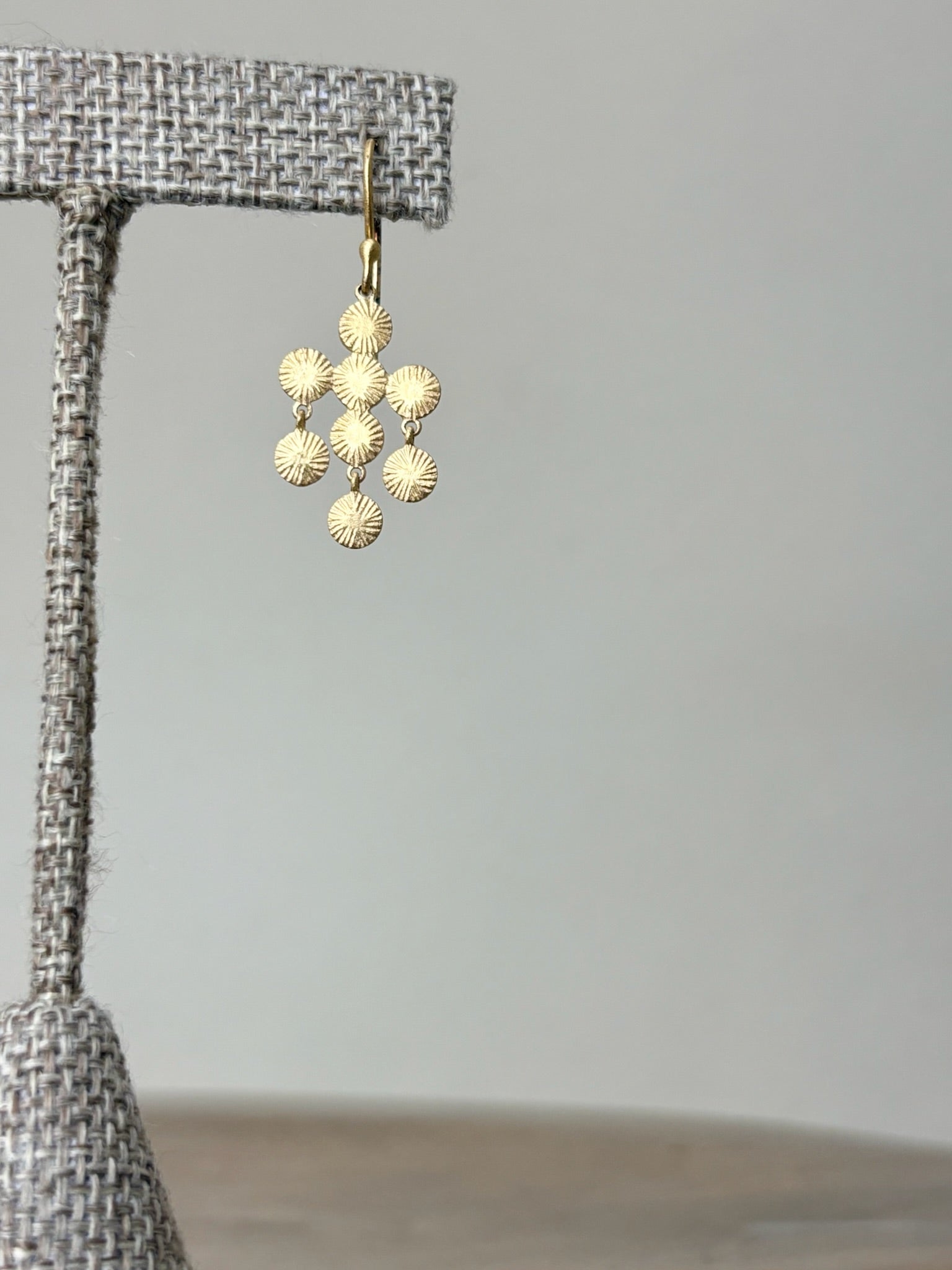 MANJUSHA Gold Lotus Chandelier Earrings - E5797