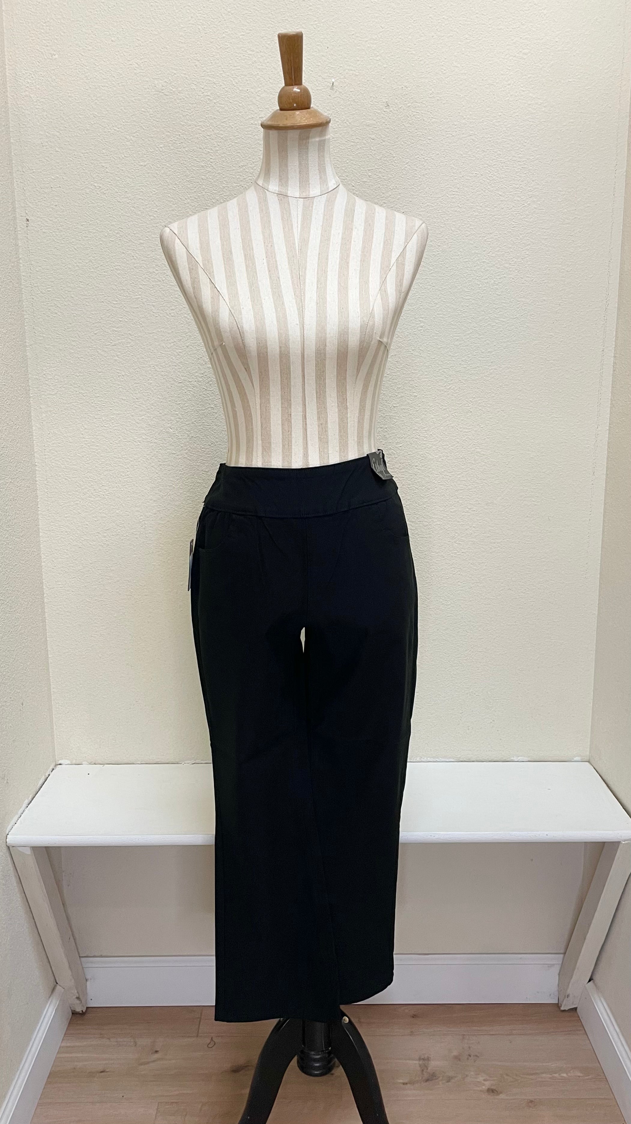 Ethyl Pull on Straight Leg Flair Bottom - P49BBLK