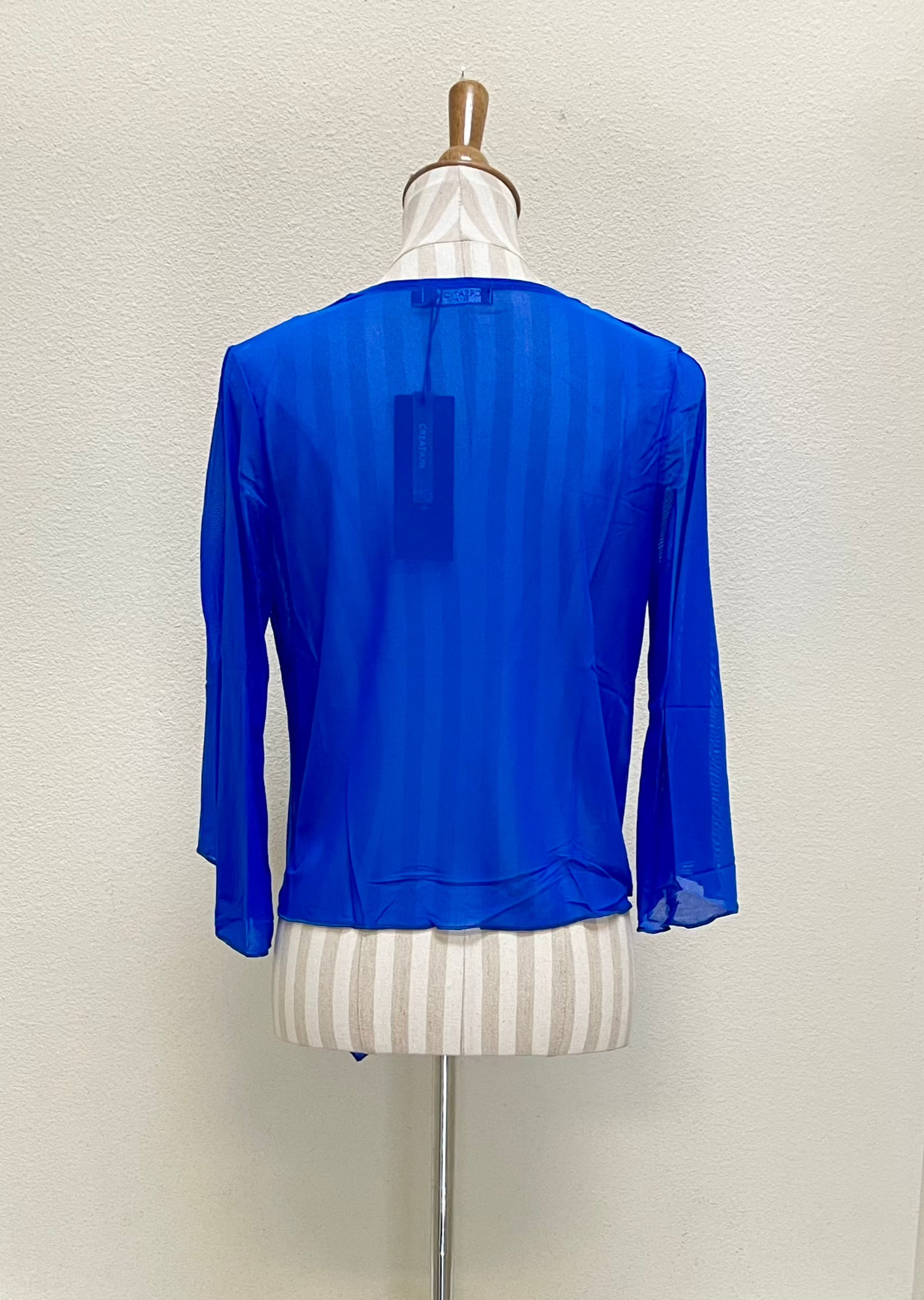 Creation by Lady Liberty Mesh Cardigan Bolero - L103 - ROYAL BLUE