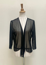 Creation by Lady Liberty Mesh Cardigan Bolero - A513 - BLACK