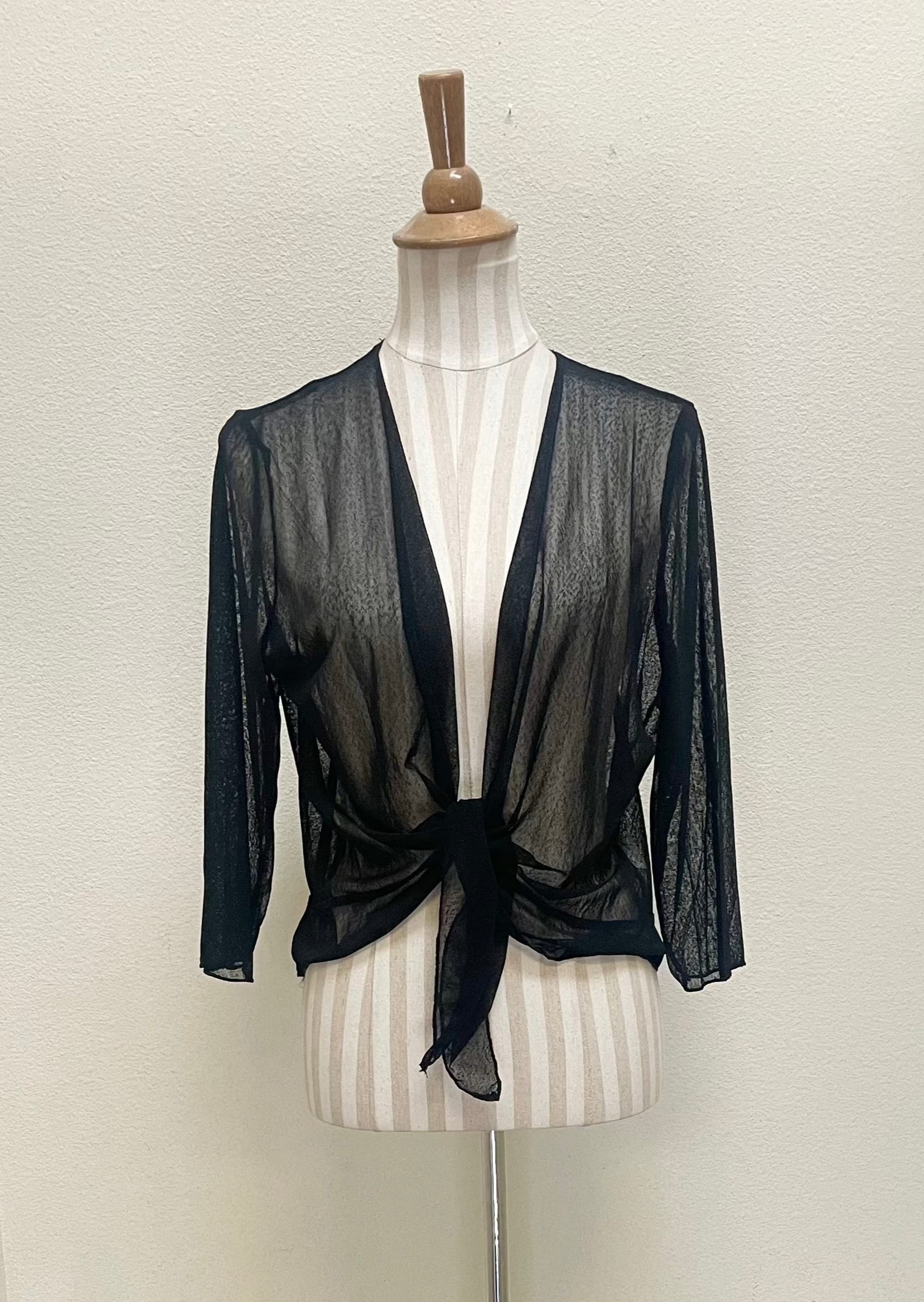 Creation by Lady Liberty Mesh Cardigan Bolero - A513 - BLACK