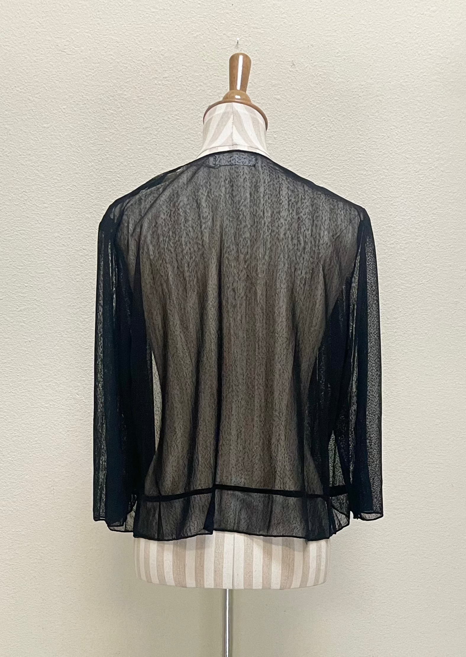 Creation by Lady Liberty Mesh Cardigan Bolero - A513 - BLACK