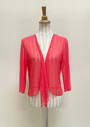 Creation by Lady Liberty Mesh Cardigan Bolero - A513 - CORAL