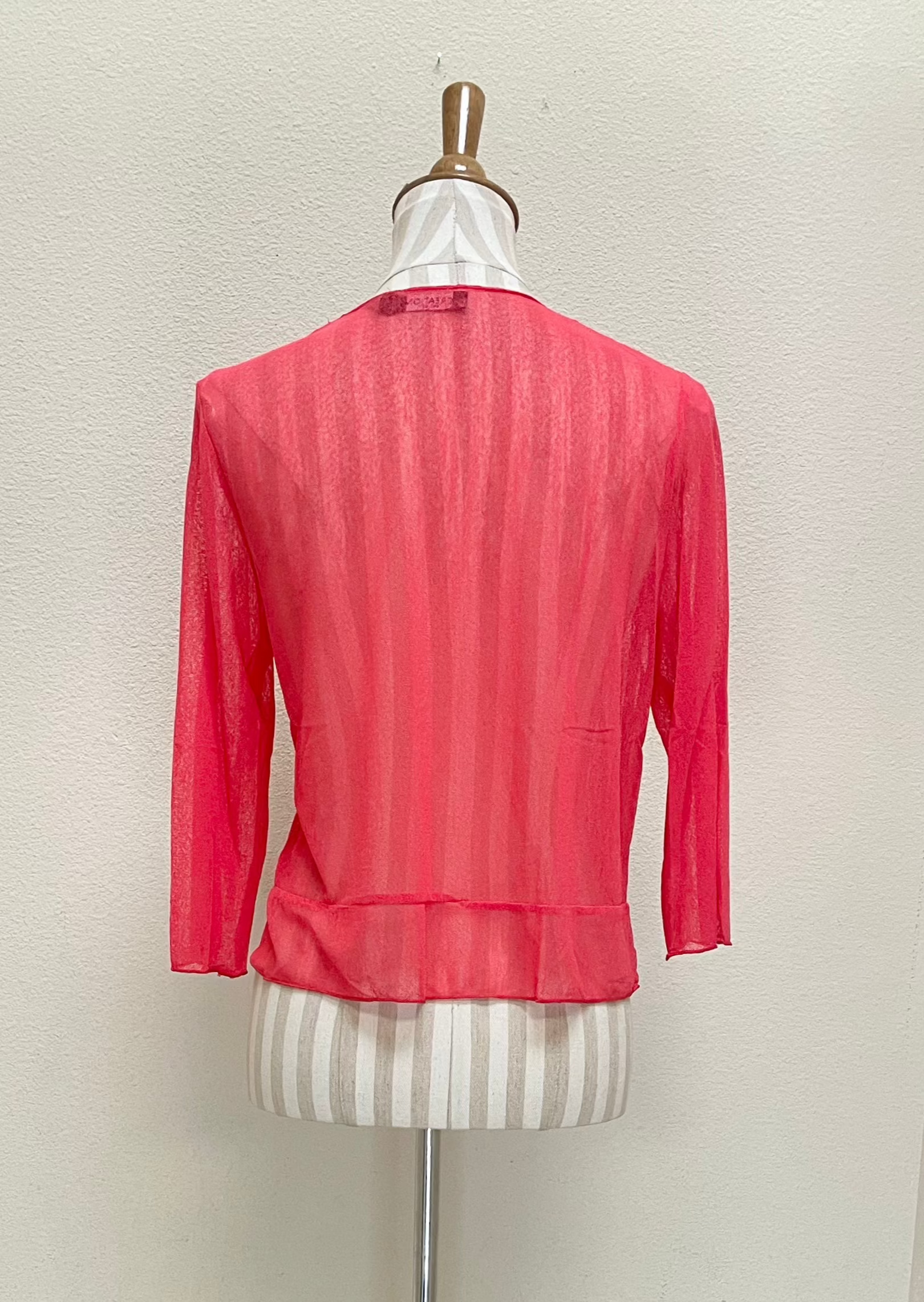 Creation by Lady Liberty Mesh Cardigan Bolero - A513 - CORAL