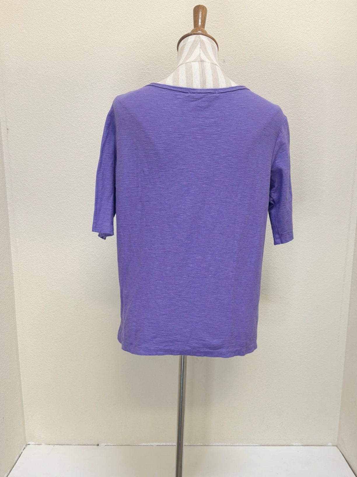 CUT LOOSE - Linen Cotton Jersey Elbow Sleeve Top - 5016181 - VIOLINE - S ONLY