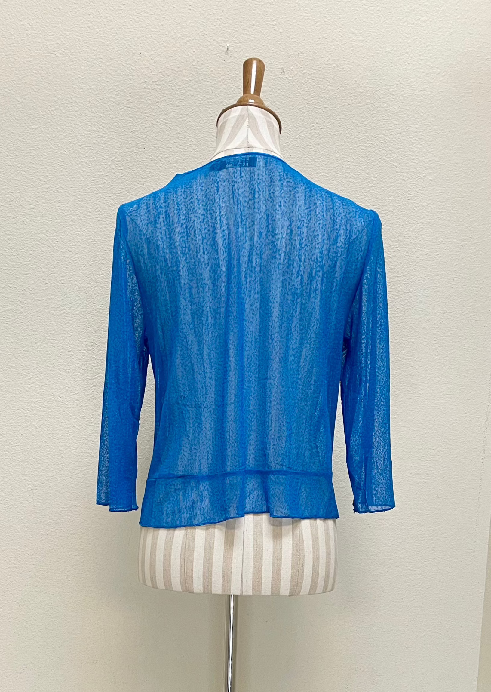 Creation by Lady Liberty Mesh Cardigan Bolero - A513 - TURQ