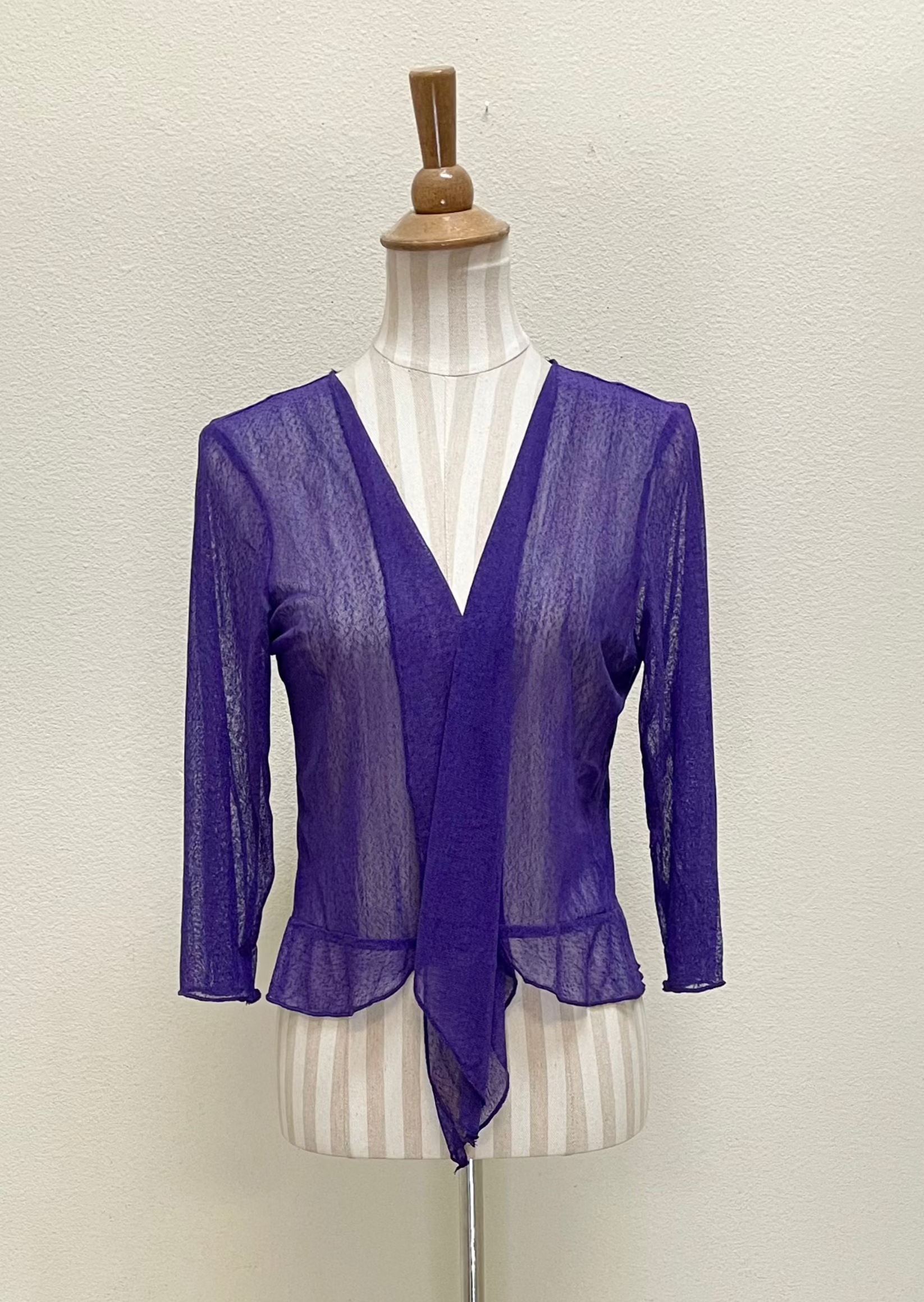 Creation by Lady Liberty Mesh Cardigan Bolero - A513 - PURPLE