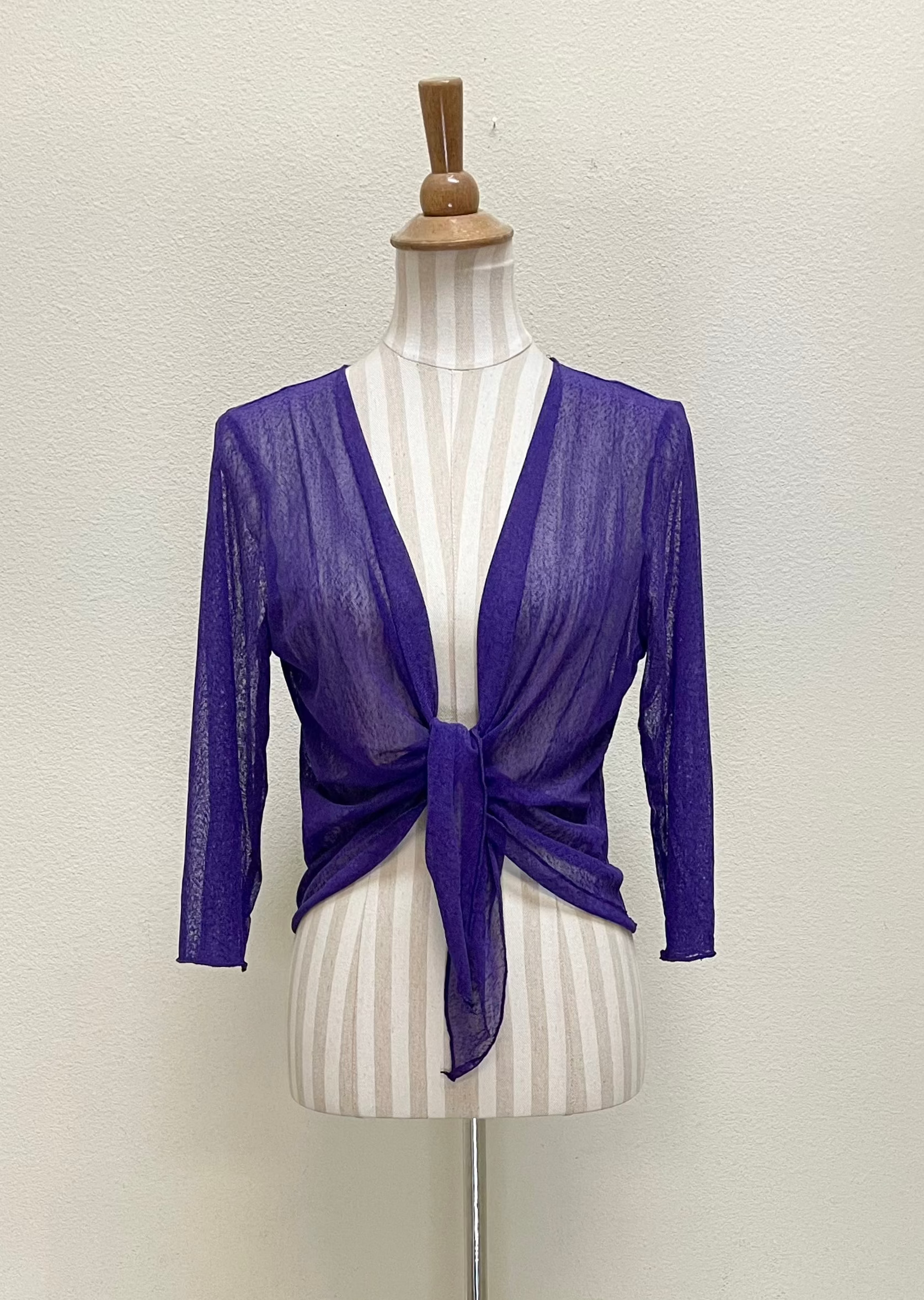 Creation by Lady Liberty Mesh Cardigan Bolero - A513 - PURPLE
