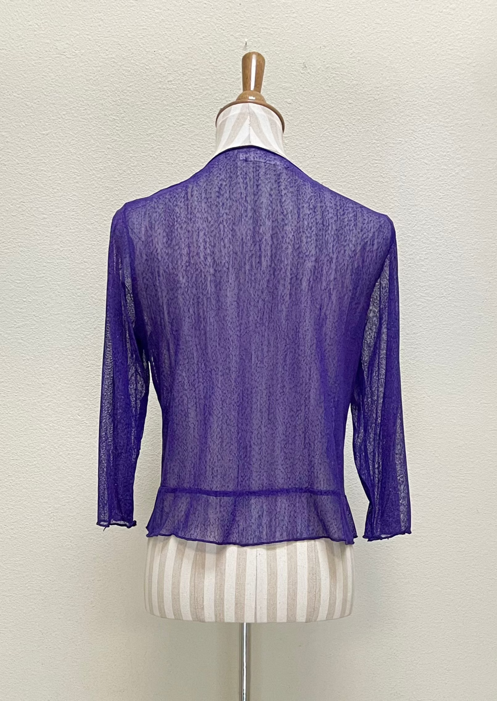 Creation by Lady Liberty Mesh Cardigan Bolero - A513 - PURPLE