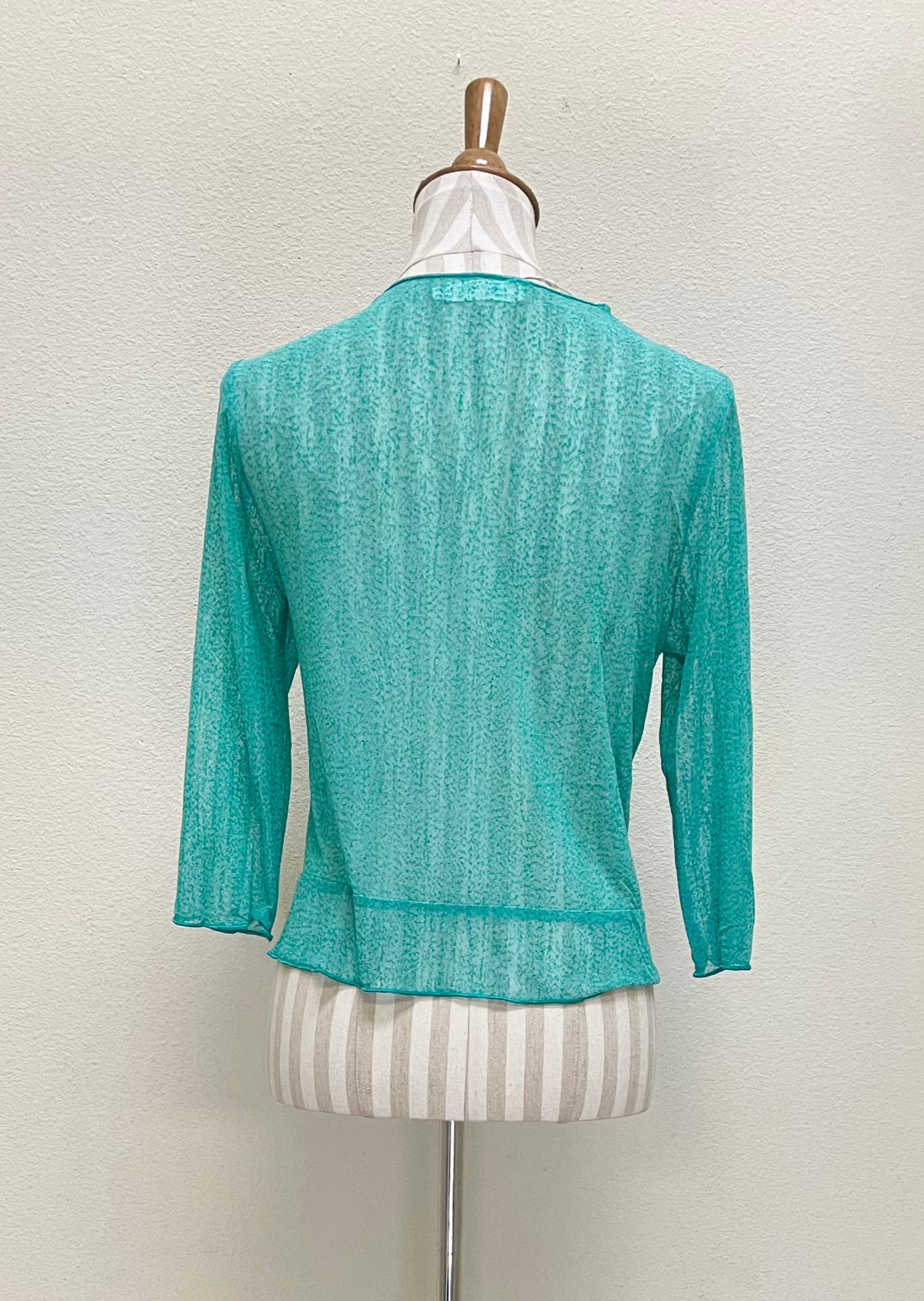 Creation by Lady Liberty Mesh Cardigan Bolero - A513 - SEA FOAM