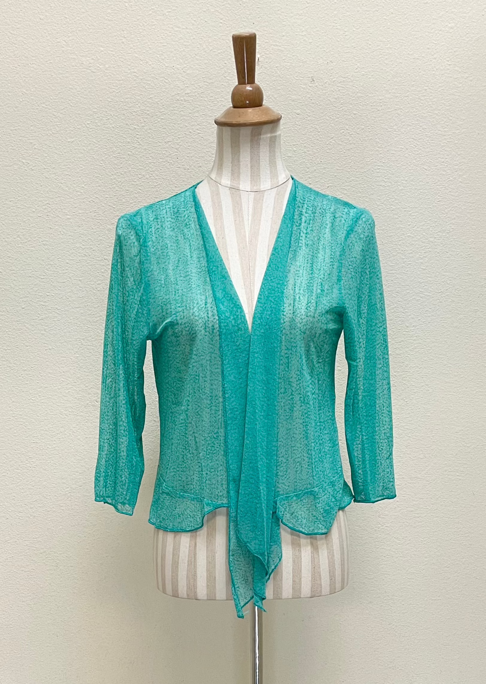 Creation by Lady Liberty Mesh Cardigan Bolero - A513 - SEA FOAM