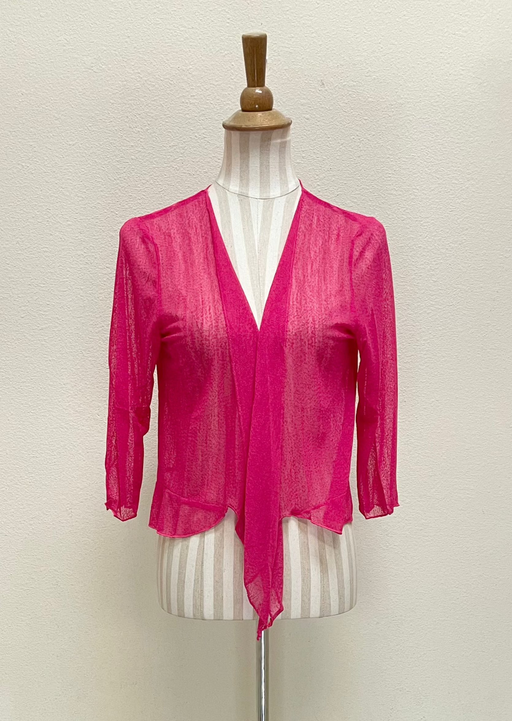 Creation by Lady Liberty Mesh Cardigan Bolero - A513 - PINK