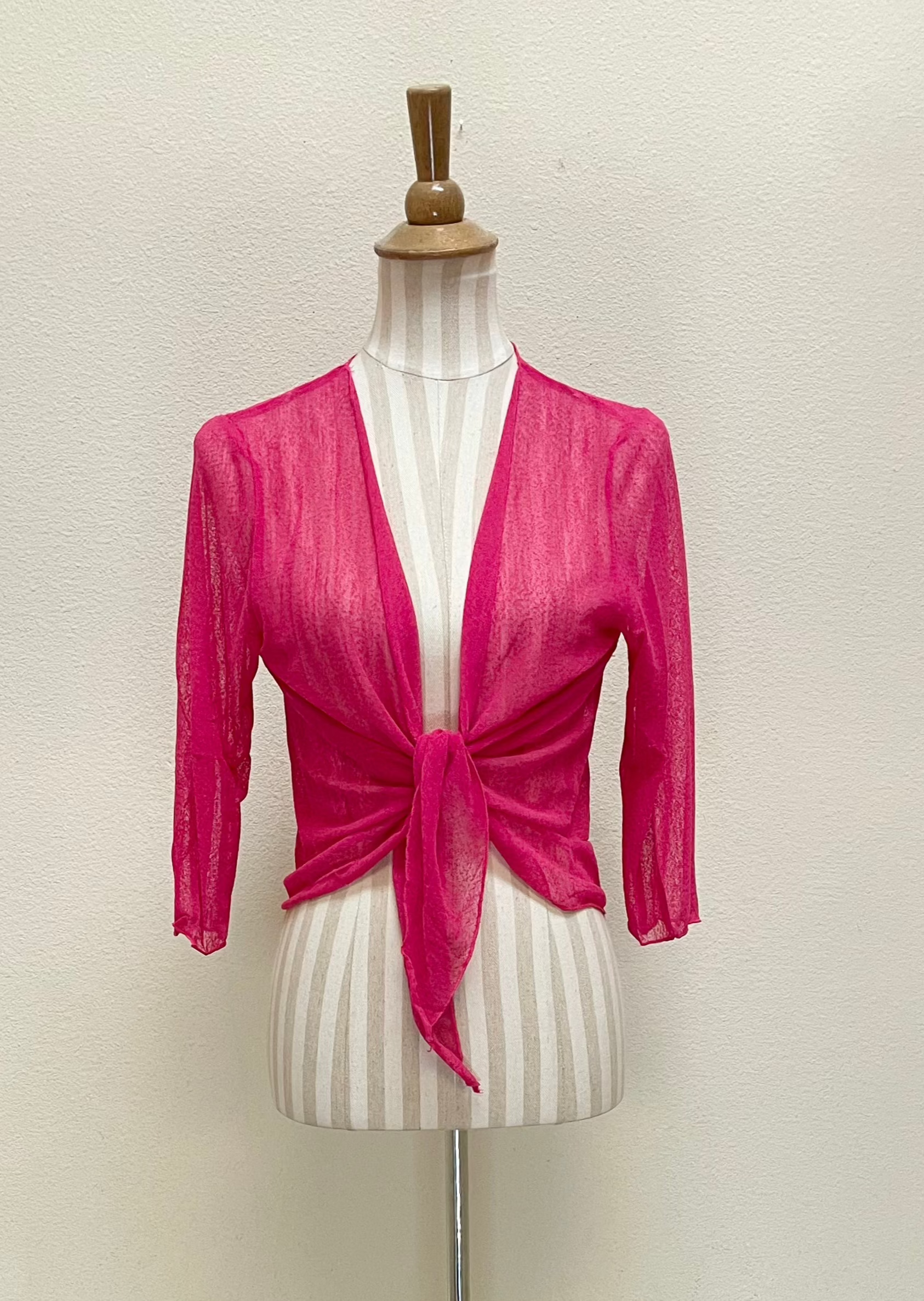 Creation by Lady Liberty Mesh Cardigan Bolero - A513 - PINK