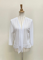 Creation by Lady Liberty Mesh Cardigan Bolero - A513 - WHITE