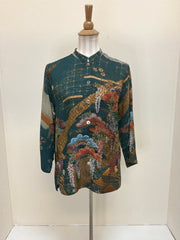 Citron "Tapestry Wisteria" Silk Blouse - 1213TW