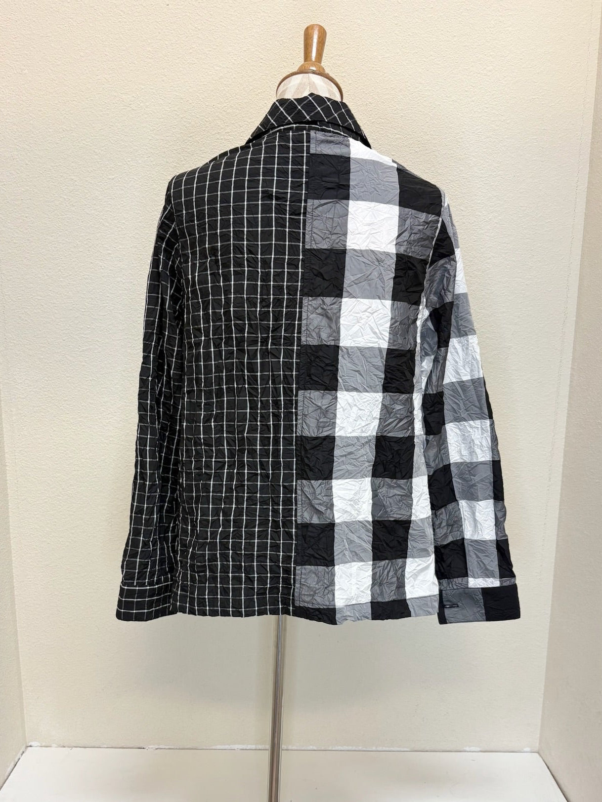 MOONLIGHT Black & White Checkered Print Pocket Jacket - 2946