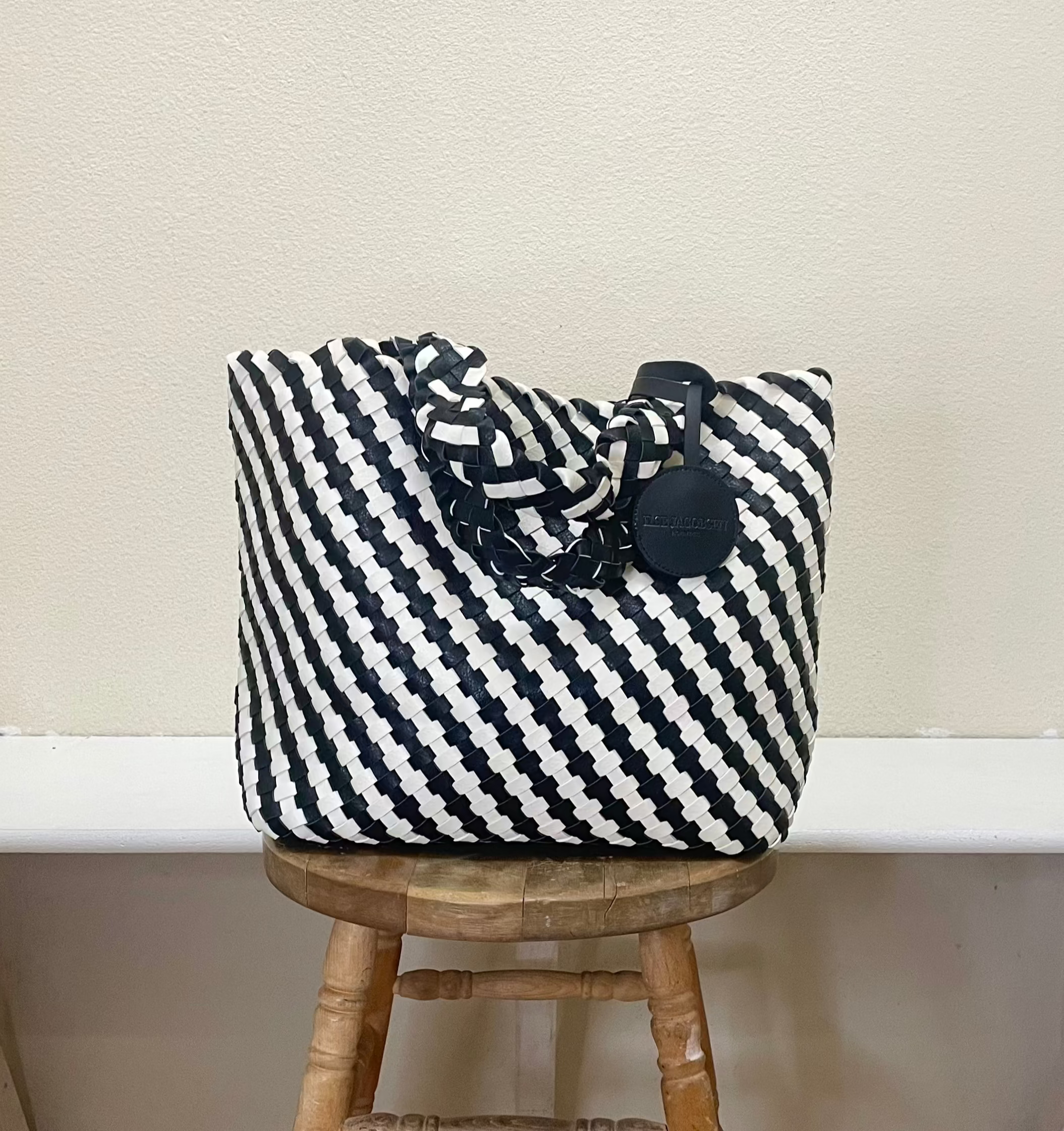 Ilse Jacobsen Reversible Tote - WHITE SUGAR/BLACK