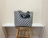 Ilse Jacobsen Reversible Tote - WHITE SUGAR/BLACK