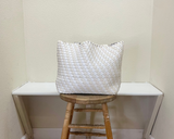 Ilse Jacobsen Reversible Tote - MILK CREME METALLIC/WHITE SUGAR