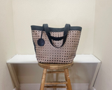 Ilse Jacobsen Braided Shopper Bag - SAND PILE/BLACK