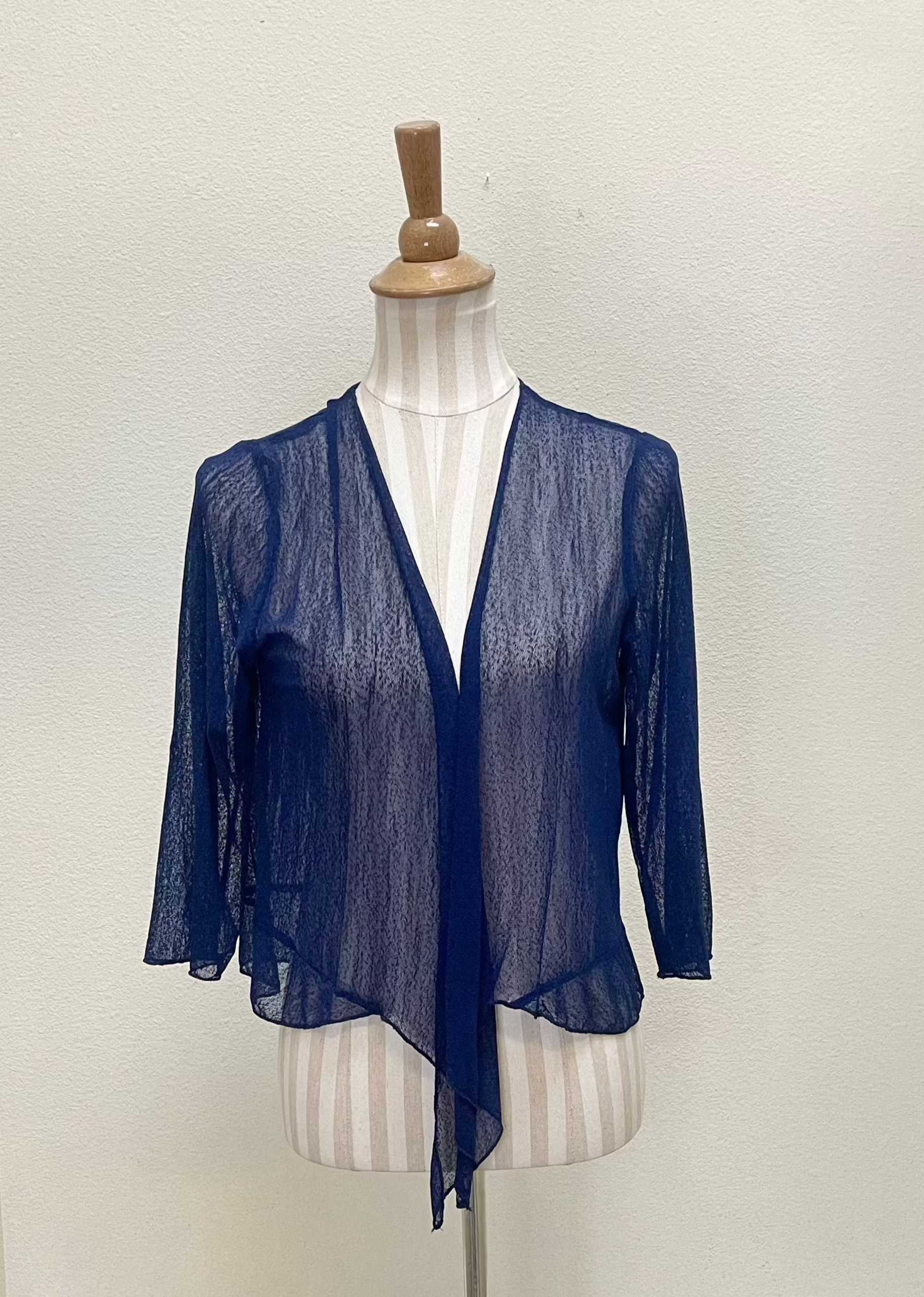 Creation by Lady Liberty Mesh Cardigan Bolero - A513 - NAVY