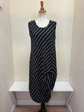 Moonlight Dress - D 9079 BLACK/WHITE STRIPE