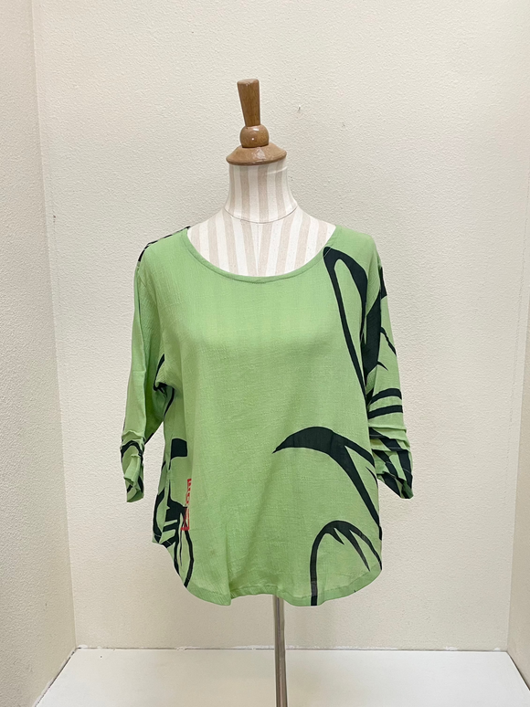 Yasuko Essential Blouse - Lily-176 - Lime
