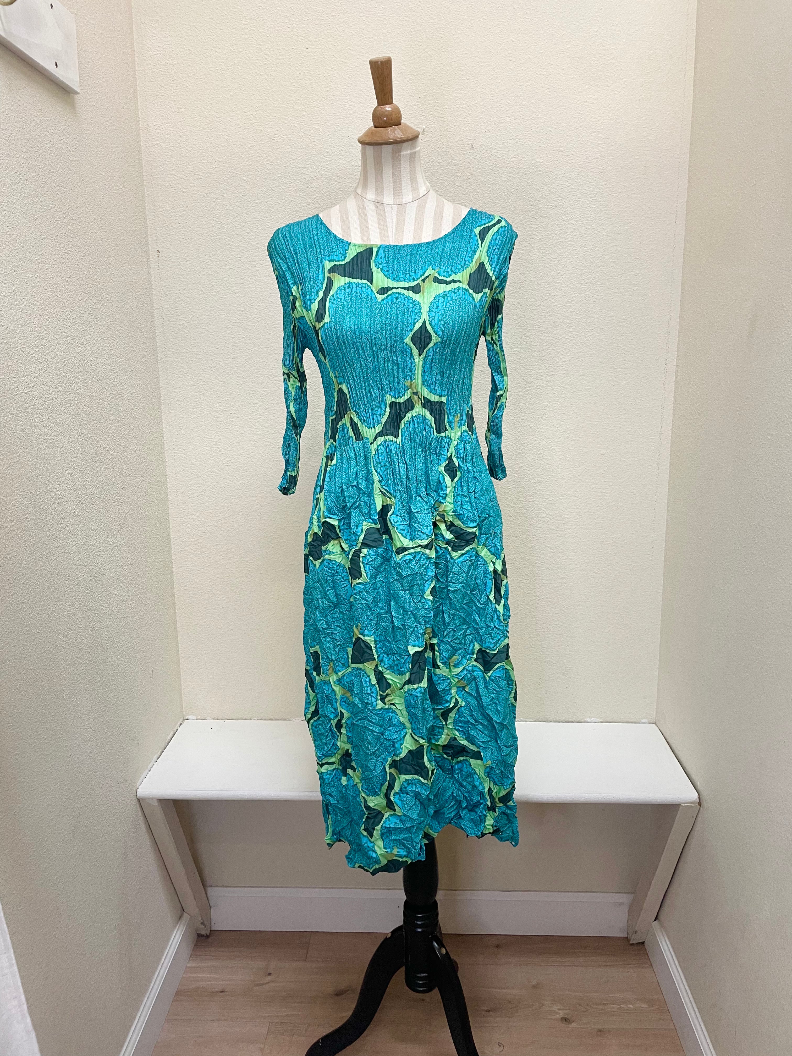 Alquema 3/4 Sleeve Smash Pocket  Dress - FLOWER MAP