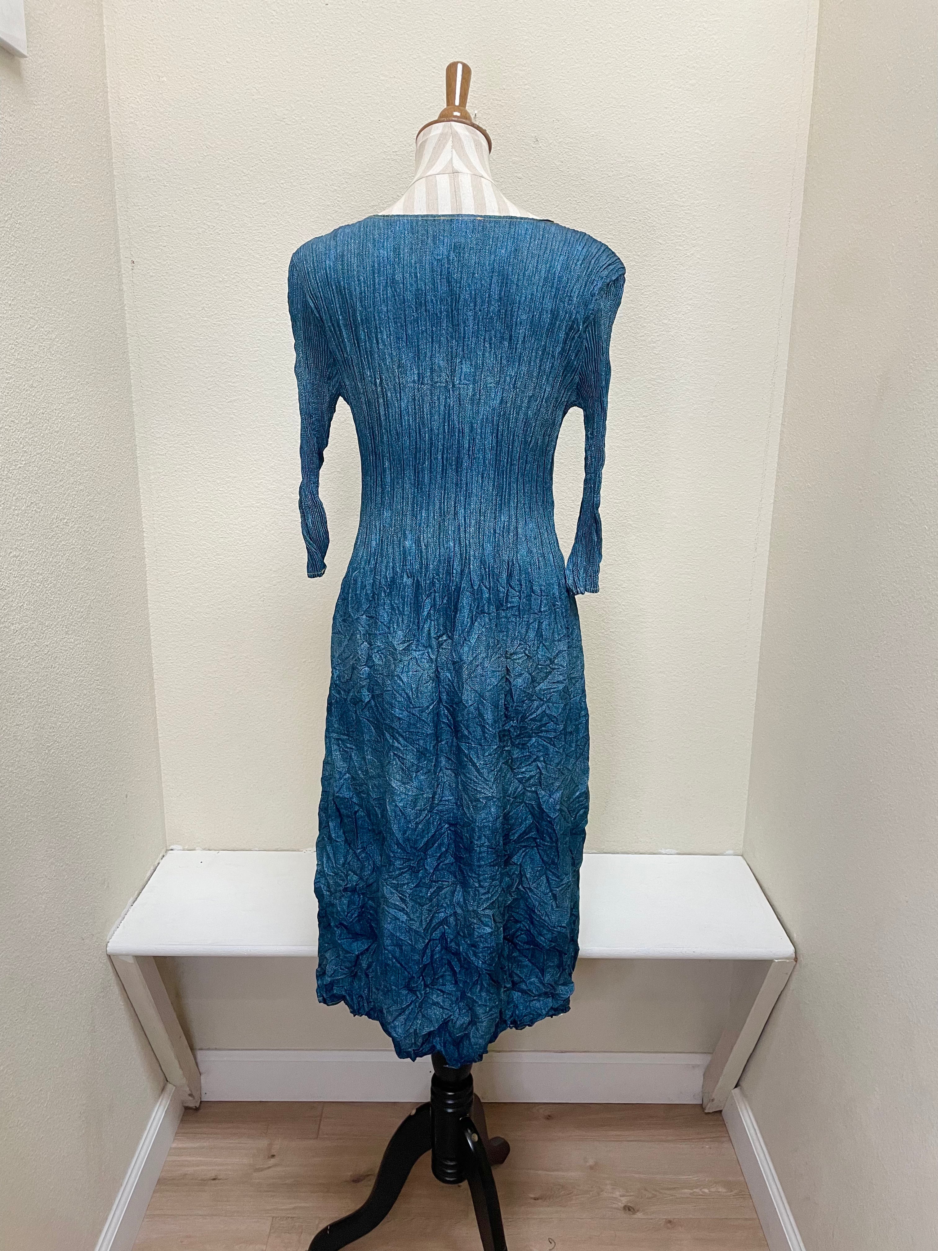 Alquema 3/4 Sleeve Smash Pocket Dress - DENIM