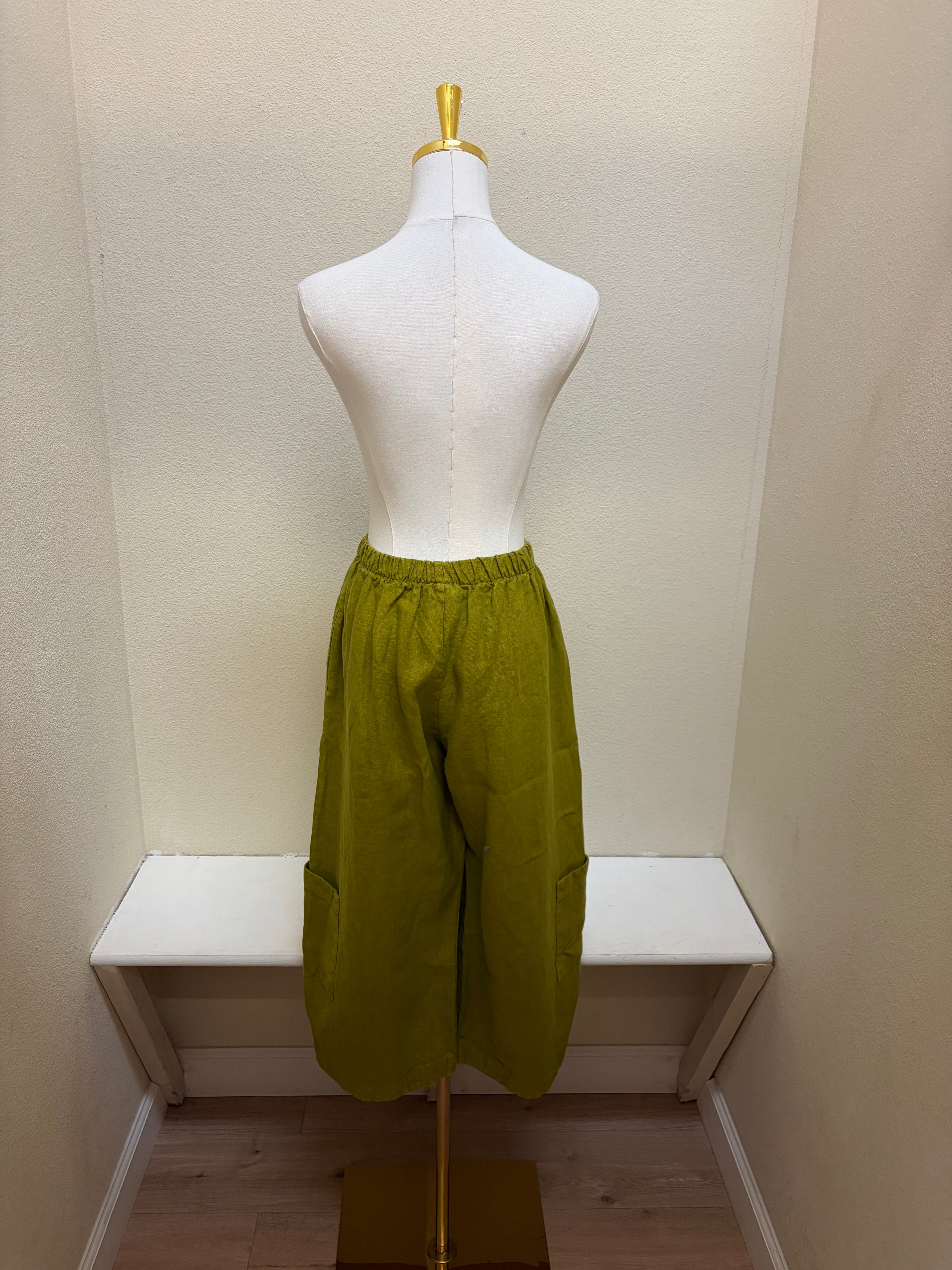 Bryn Walker CASBAH HEAVY LINEN PANT w/ POCKETS - 70741 - EGGFRUIT