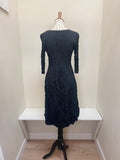 Alquema 3/4 Sleeve Smash Pocket  Dress - BLACK CONTRAST