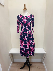 Alquema 3/4 Sleeve Smash Pocket  Dress - FLIGHT PINK