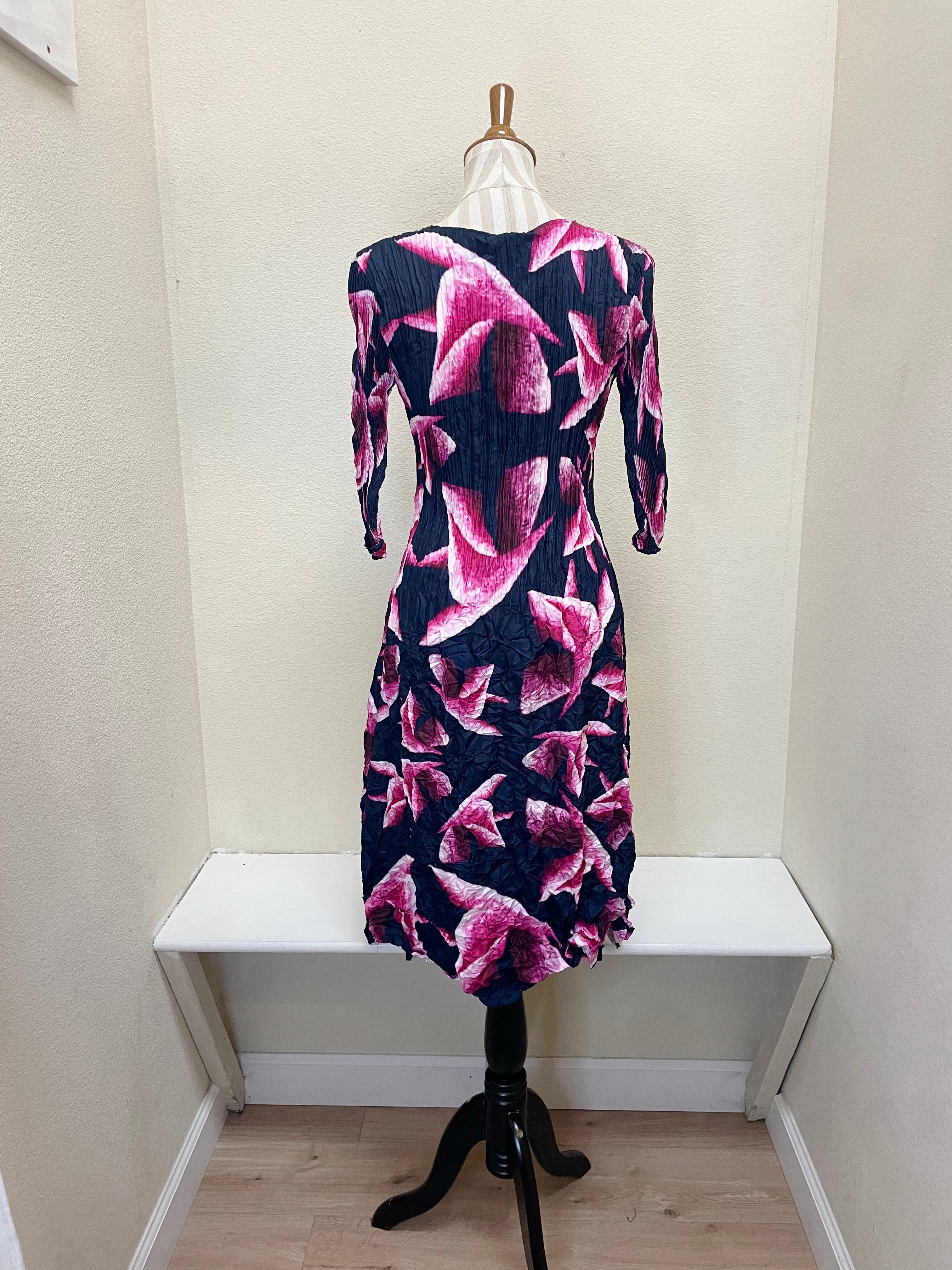 Alquema 3/4 Sleeve Smash Pocket  Dress - FLIGHT PINK