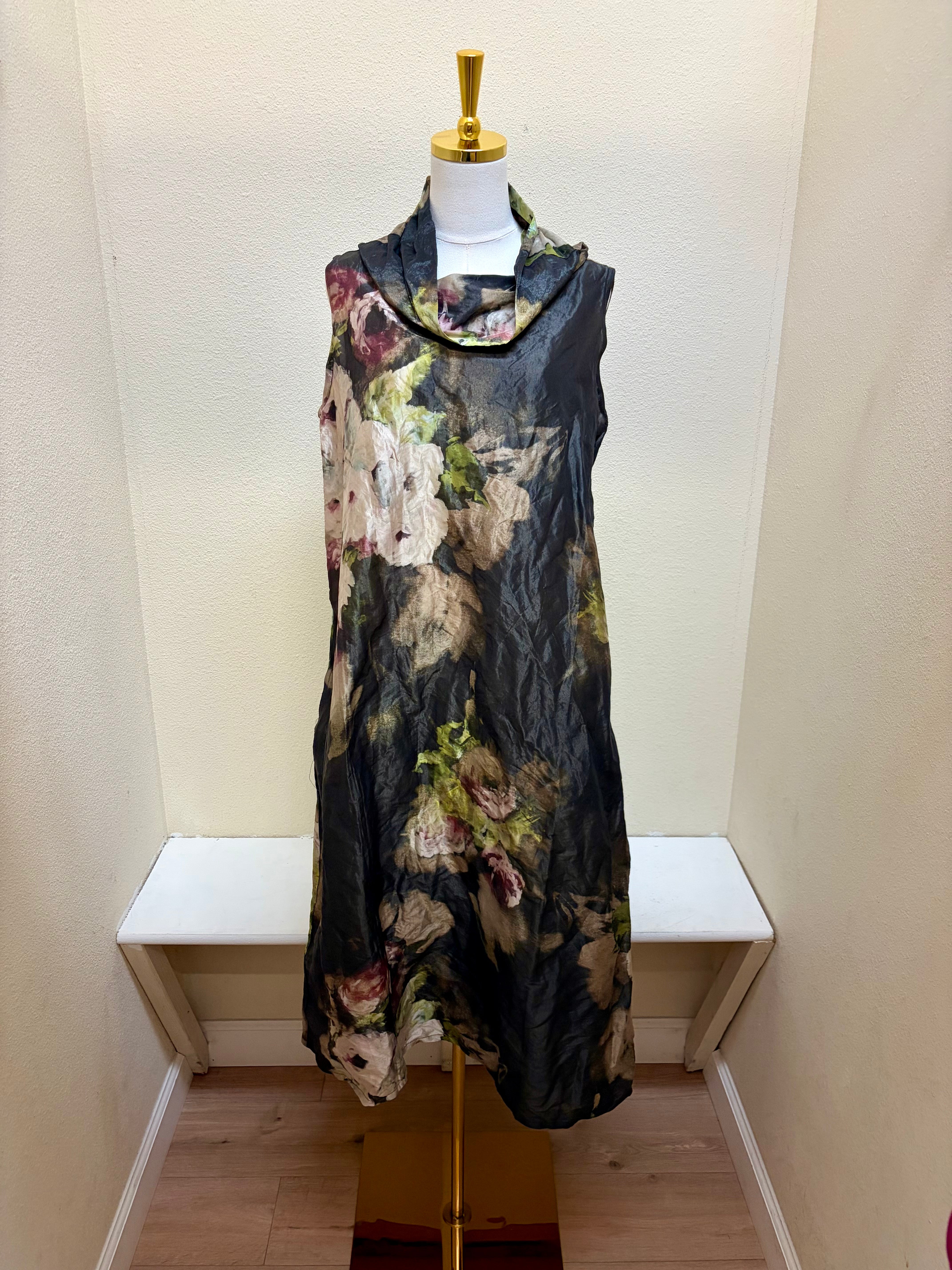 Bryn Walker HENRIETTA FIORE SCURO MEMORY CRUNCH TAFFETA DRESS - 80666 - FIORE