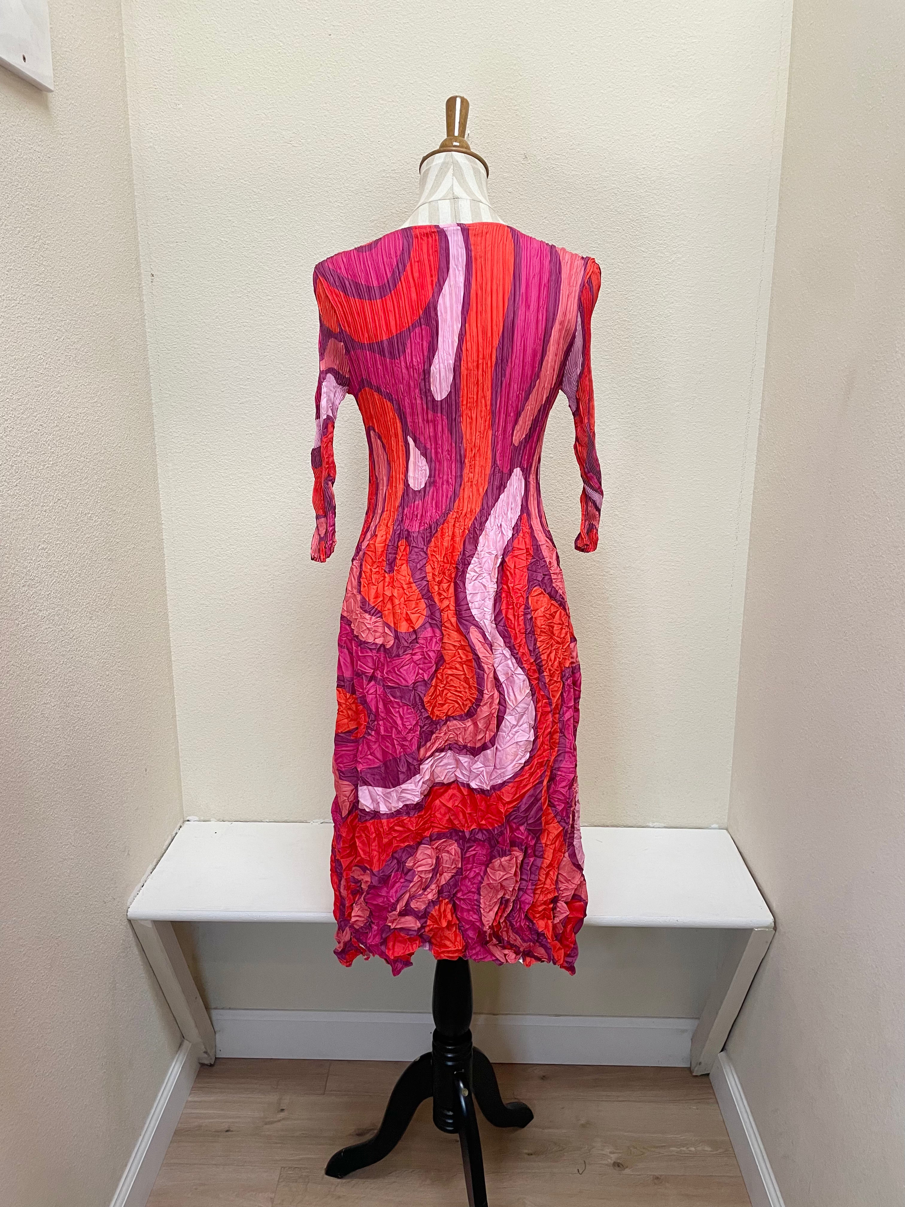 Alquema 3/4 Sleeve Smash Pocket  Dress - SNAKES AND LADDERS