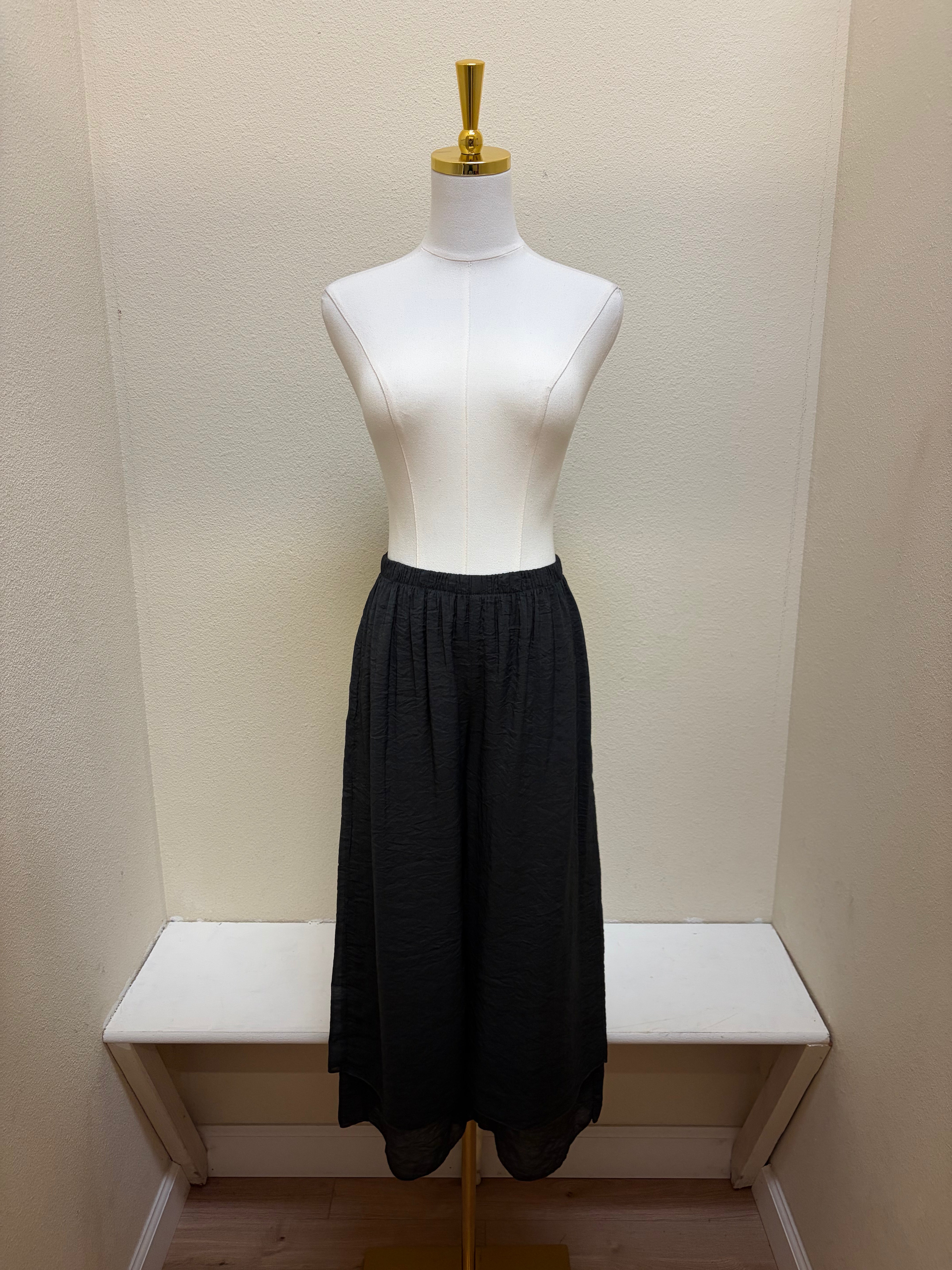 Color Me Cotton CMC Doube Crop Pant - C-9936 - GRAPHITE