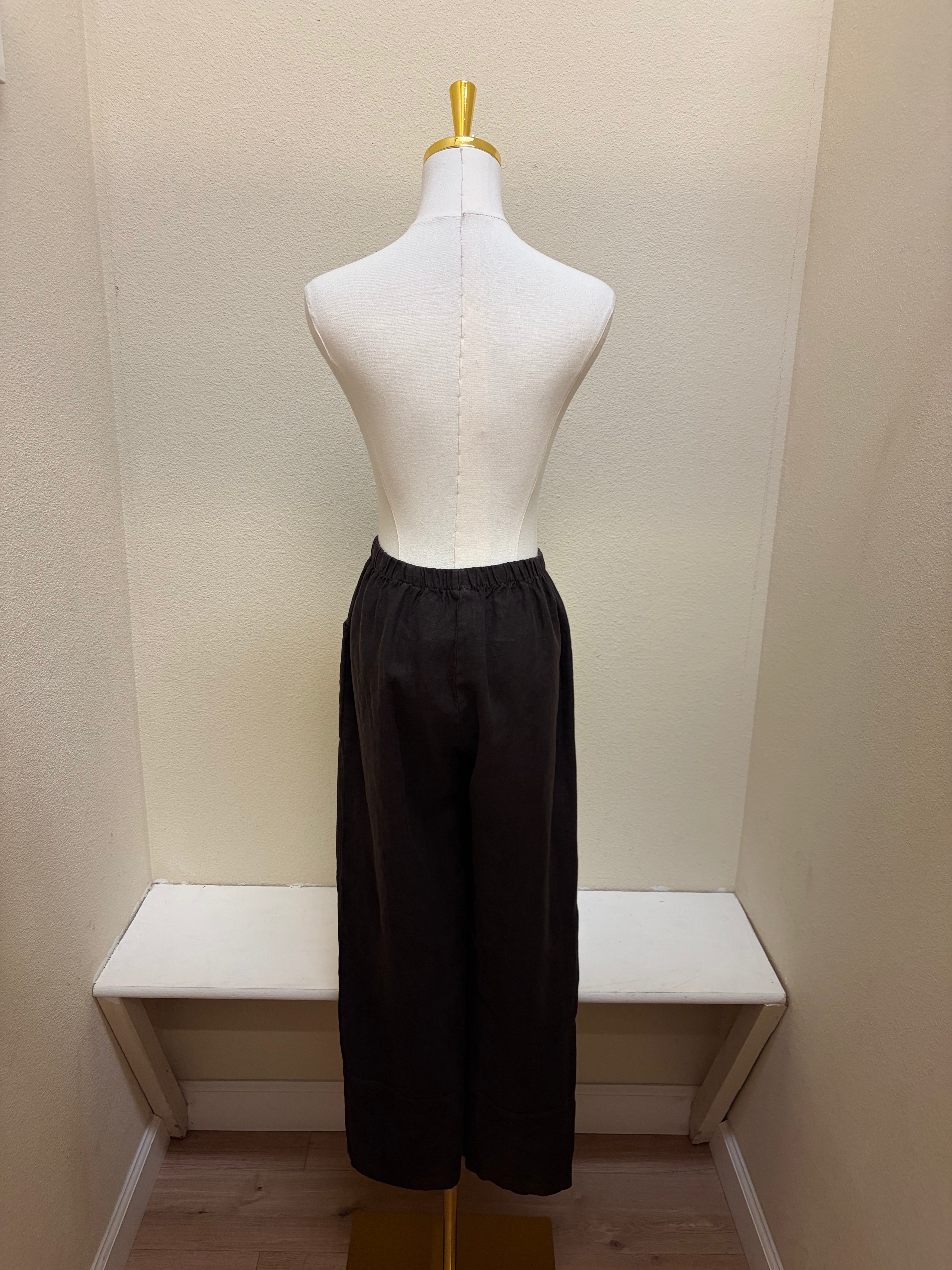 Color Me Cotton CMC Ankle Pant w/ Multi Seams & Pockets - 8901 - DARK CHOCOLATE