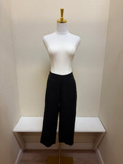 Color Me Cotton CMC Crop Pant w/ Front Band & Pockets - 8838 - BLACK