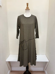 INOAH "Olive" - Solid Lined Dress - XL ONLY