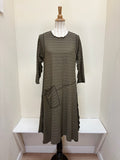 INOAH "Olive" - Solid Lined Dress